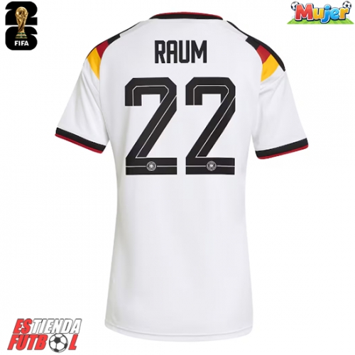 Alemania David Raum #22 Primera Equipación Mujer Mundial 2026 Manga Corta